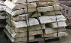Antique reclaimed limestone building blocks 